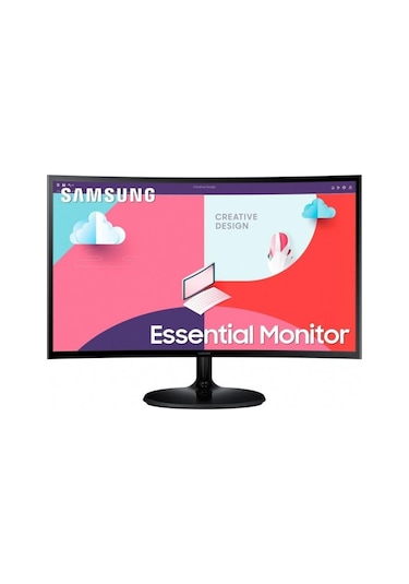 Samsung Uyumlu Essential LS24C362EAUXUF 24" 4 Ms 75 Hz Full HD Curved Monitör (Teşhir)