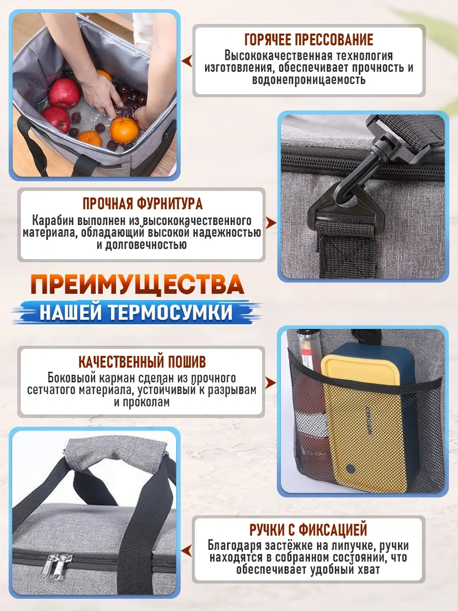 Büyük Termo Çanta Soğutucu Çanta 33 L 139341364 Gri