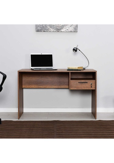 Adoremobilya Concept Kilitli Çekmeceli Çalışma Masası - Oslo Ceviz Oslo Ceviz