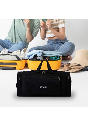 Homyl Alışveriş Seyahat Erkekler Için Duffle Çanta Siyah