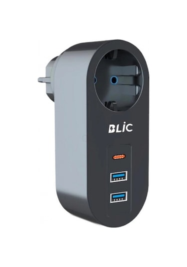 Ftr-07 2xusb 1xtypec Termal Akım Korumalı Isıya Dayanıklı Tekli Priz 1.5 M