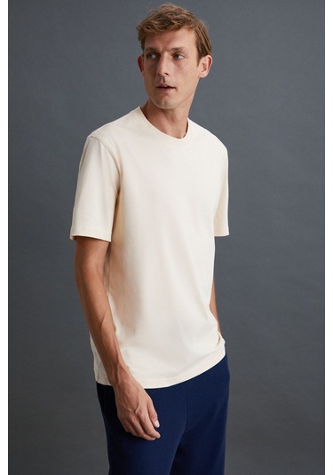 GRIMELANGE Cultıvated Erkek 3'lü Kalın Dokulu Regular %100 Organik Pamuk Vnly/kyeşil/krmt T-shirt Vnly/kyeşil/krmt Çok Renkli