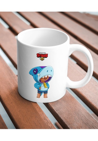 Brawl Stars Shark Leon Kupa Bardak Beyaz