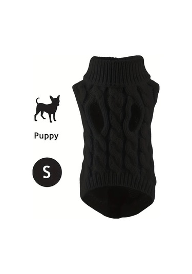 Elmpaly Siyah S Boy Küçük Orta Boy Evcil Hayvanlar İçin Yumuşak Akrilik Kazak