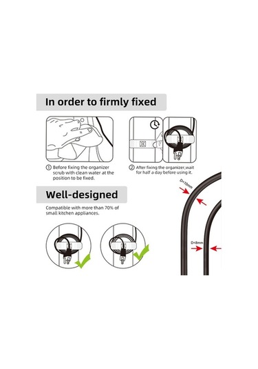 Reedark 4 Adet Kordon Düzenleyici, Renkli Mutfak Aksesuarı, Pratik Set Diğer