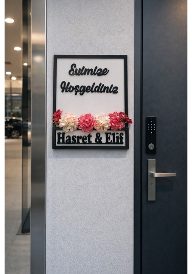 Dış Kapı Süsü Kişiye Özel Çiçekli Şık Ve Tasarım No30028