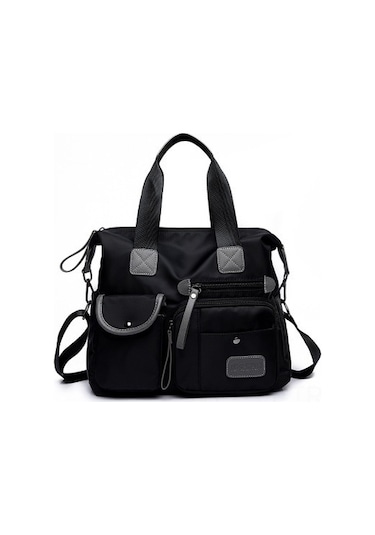 Teltree Siyah Nilon Anne Çantası - Büyük Kapasiteli, Tek Omuzlu/çapraz Çanta, Seyahat Ve Günlük Kullanım İçin Dayanıklı Ve Şık Tasarım Siyah