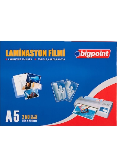 Bigpoint Laminasyon A5 125 Mikron Bp695