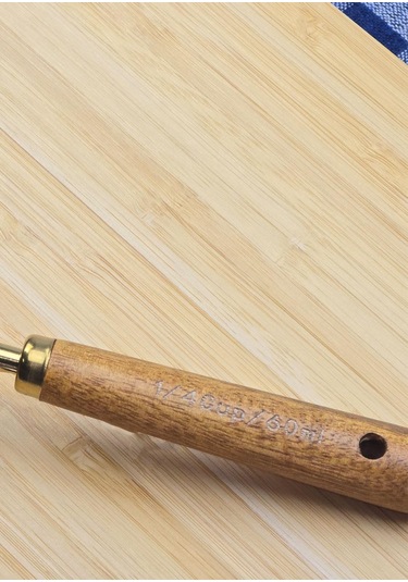 Ahşap Saplı Gold Ölçü Kaşığı - Kahve Ölçüm Kaşığı - 60 Ml Gold