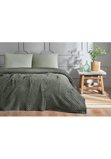 Özdilek Tomurcuk Haki Çift Kişilik Battaniye Haki