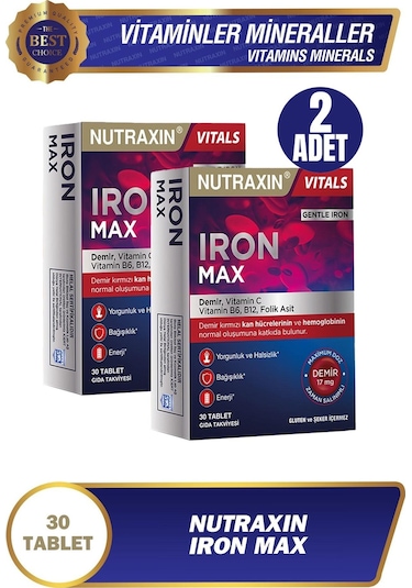 Nutraxin Iron Max 17 Mg 2 x 30 Tablet