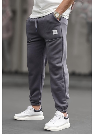 Madmext Füme Cep Detaylı Erkek Basic Eşofman Altı 6522-füme Füme