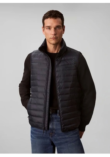 Calvin Klein Kolsuz Hafif Naylon Şişme Erkek Yelek Lv04lc509g-cef Mavi