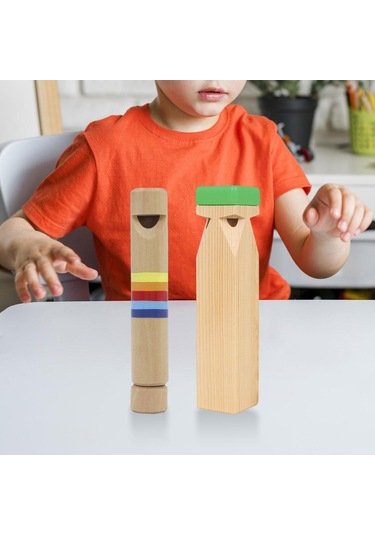 Suntek Montessori Vurmalı Çalgılar Ahşap Oyuncak 2-parça