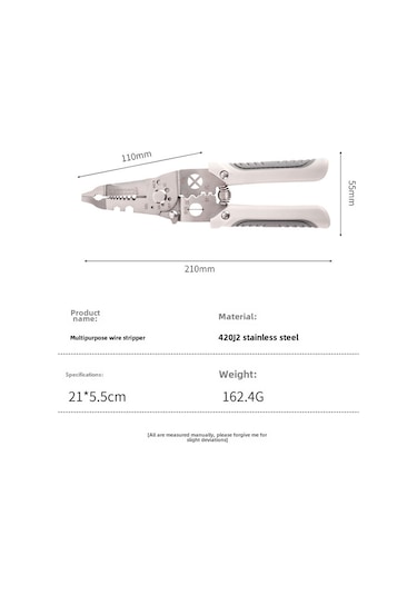 Geeksen Endüstriyel Manuel Elektrikli Tel Soyucu: Çok İşlevli, Tel Soyma-bükme-basma Aracı 092b Dış Yaylı