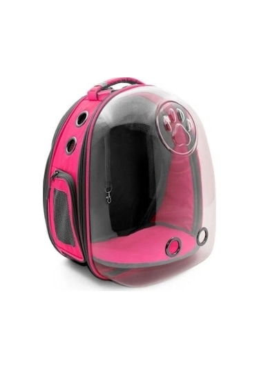Cattie Fileli Kedi Ve Küçük Irk Köpek Taşıma Sırt Çantası Pembe 25x60x40 Cm
