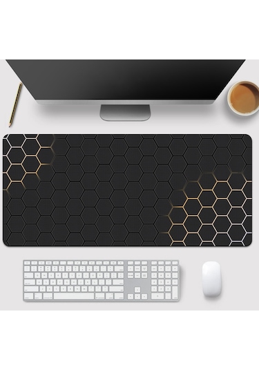 Cbtx 400x800x3mm Petek Desenli Kaymaz Kauçuk Mouse Pad Oyun Masaüstü Mat - Stil 5