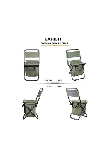 Bloomnest Yeşil Katlanabilir Açık Hava Sandalyesi, Balıkçılık/kamp İçin Kompakt Sandalye Yeşil