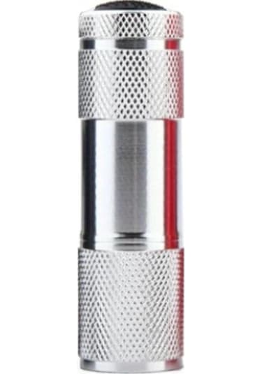 Novahub Siyah Mini Alüminyum Uv El Feneri Taşınabilir Ultra Violet Siyah Işık 9 Led Uv El Feneri Meşale Işık Lambası Gümüş Gümüş