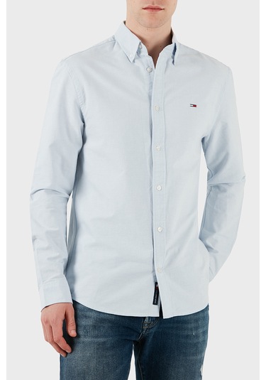 Tommy Jeans Erkek Gömlek Dm0dm21298 C3q Açık Mavi Açik Mavi