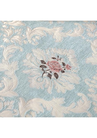 Mavi Avrupa Tarzı Sehpa Örtüsü Dantel Nakış Masa Örtüsü Nakış Masa Örtüsü Ev Mobilya Kapak Masa Örtüsü