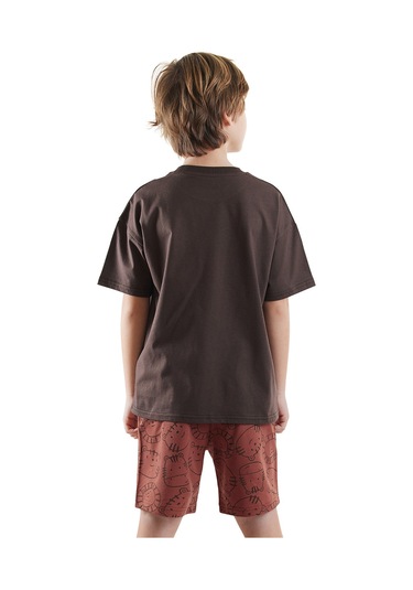 Denokids Play Erkek Çocuk Basic T-shirt Şort Takım Renkli Çok Renkli