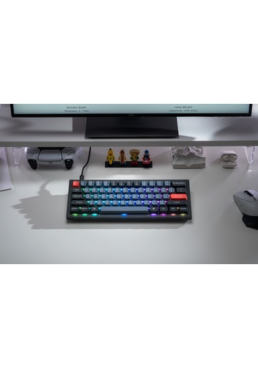 Keychron V4-B1 QMK Custom K Pro Red Switch RGB HotSwap Mekanik Klavye