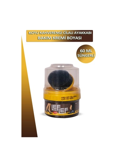 Nuri Leflef Cilalı Ayakkabı Bakım Kremi Boyası Süngerli 60 Ml 001