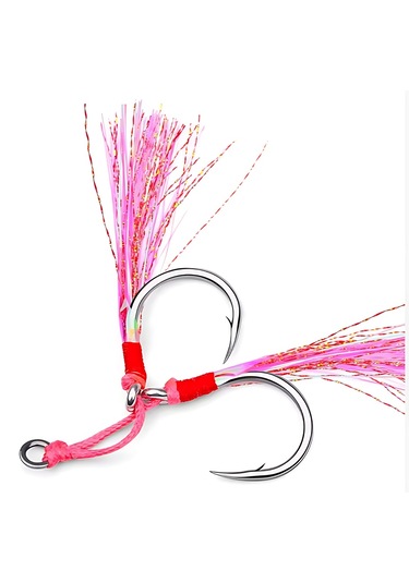 Hokkaido 2/0 Numara 1 Adet Çiftli,glow Simli ,jig Asist,iğne Boyu 27 Mm No:2/0