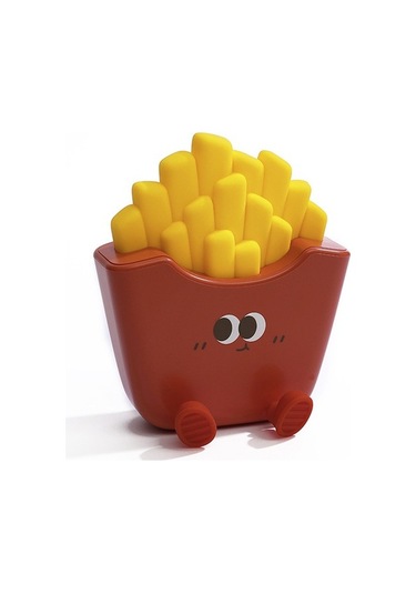 Szypzstore Sacred Wings Patates Kızartması Gece Lambası Usb Şarj 3 Karartma Gece Lambası Yatak Odası Led Sıcak Başucu Lambası 912zbh Kırmızı