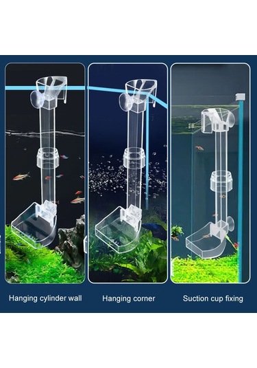 Sones 13-18 Cm Akvaryum Besleme Borusu Akrilik Yemlik Küçük Balık Besleme Borusu