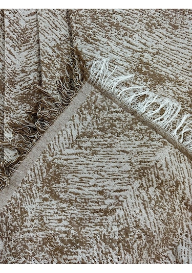 Özlü Home Pamuklu Koltuk Çekyat Örtüsü 170x220 Alaca Kahverengi Kaydırmaz Koltuk Şalı Kahverengi