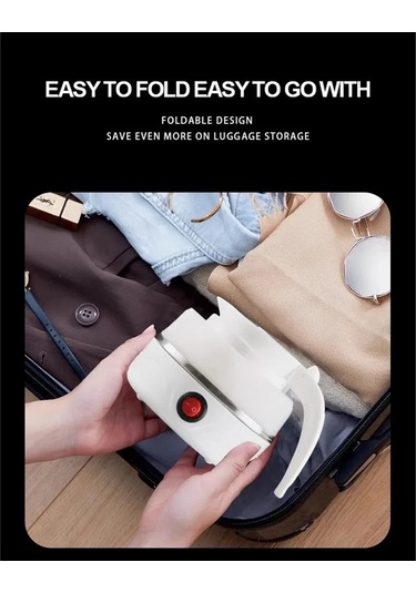 White 0.6l Mini Katlanır Su Isıtıcısı Taşınabilir Su Isıtıcı