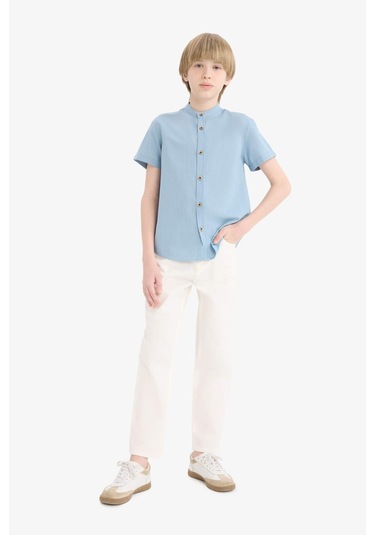 DeFacto Erkek Çocuk Hakim Yaka Kısa Kollu Gömlek F3583A825SMBE760