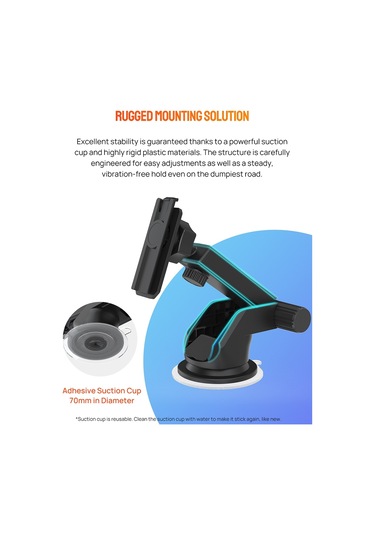 Ulefone Araba Vantuz Telefon Tutucu Siyah