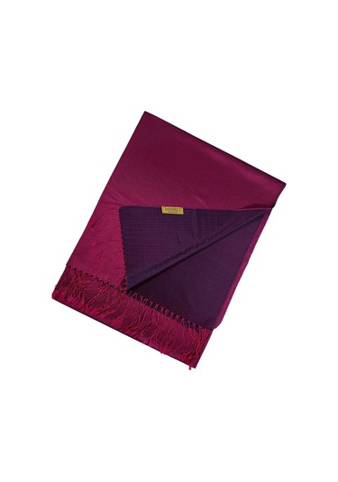 Mısırlı Eşarpları Çift Taraflı Düz Renk Ipek Şal Bordo