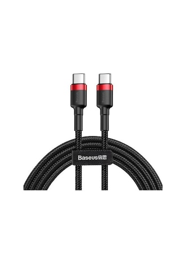 Baseus Cafule TypeC TypeC Pd 20W Şarj Data Kablo 1Mt Kırmızı-Siya