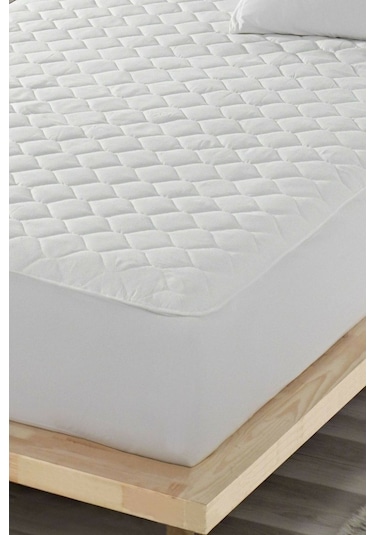 Kapitoneli Fitted Sıvı Geçirmez Alez Yatak Koruyucu Beyaz