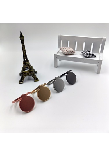 Suofeng Mükemmel Kalite Metal Zırh Çerçeve Telefon Tutucu, Ultra İnce Dairesel Tasarım, Logo Baskısı İçin Uygun, Parlak Siyah Renk