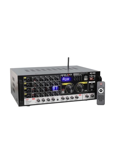 Magicvoice Mv-550 2x100w Usb/sd/bluetooth 4 Mikrofon Girişli Stereo Mixer Amfi