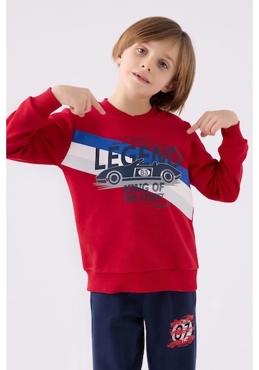 Rolypoly Erkek Çocuk Eşofman Takımı Kırmızı-1721 Kırmızı