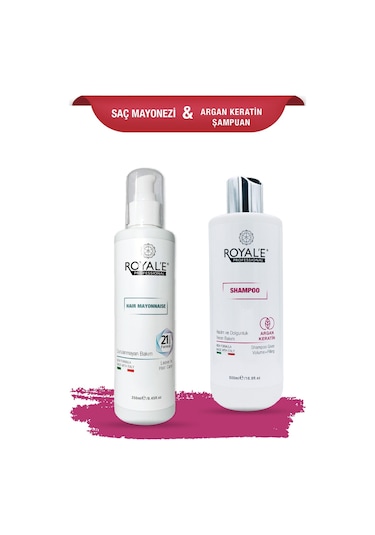 Royale Professional Saç Mayonezi 250 ML + Argan Keratin Şampuan 500 ML