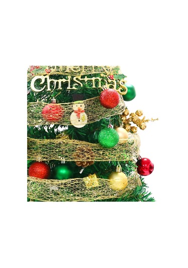 Suofeng 45cm Pvc Yeşil Masaüstü Noel Ağacı Seti - Dıy Yıldız Şeritli, Aydınlatmasız, Ev/restoran Dekorasyonu, Stüdyo Ve Sofra Süsleri Çok Renkli