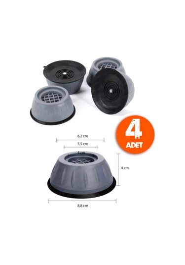 Çamaşır Makinesi Sarsıntı Titreşim Ses Önleyici Kaydırmaz Ayak 4'lü Set