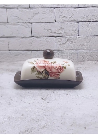 Rosenberg Krem Peynir İçin Kapaklı Seramik Tereyağı Kabı 205444977 Sütlü