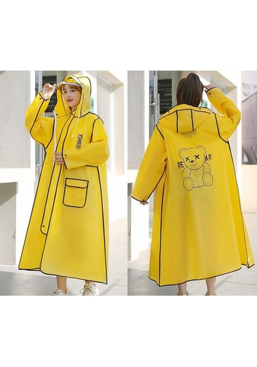 Ximistore9 Erkekler İçin Kalın Su Geçirmez Motosiklet Yağmuru Mantarı - Sarı Xl 160-170cm Yansıtıcı Tasarım İle Güvenli Süzülme Engeli