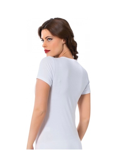 Moda Çizgi Kadın Kısa Kol Body 232b