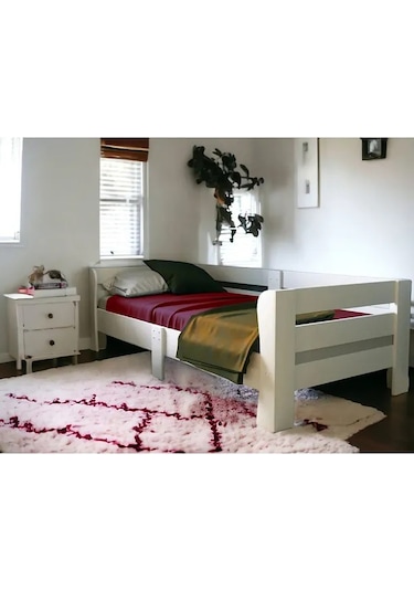 Fawdecor Doğal Mdf-lam Sedir Karyola Baza Beyaz
