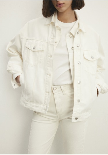 Mavi Luna Beyaz 90s Jean Ceket 1110177 84112 Beyaz