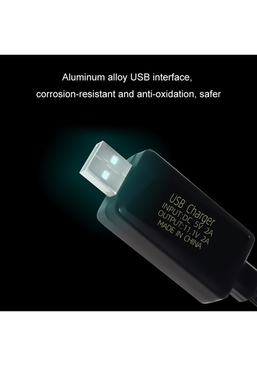 Sones 11.1v 2a 3s Lityum Pil Usb Şarj Cihazı Işıklı 4 Pinli Fiş